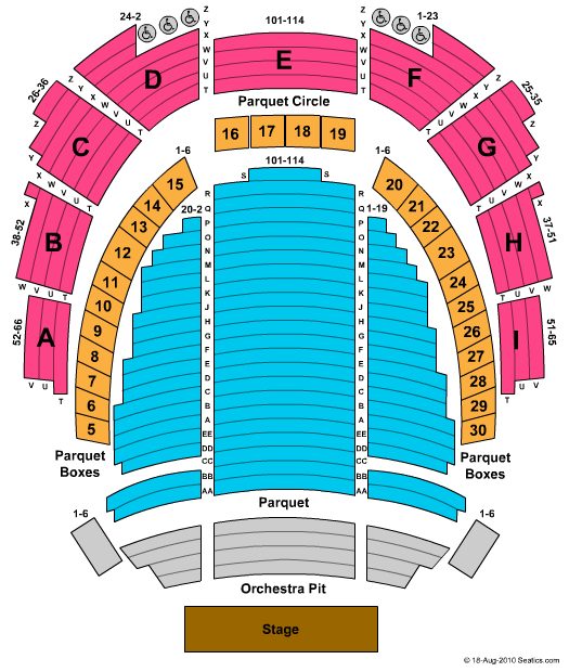 Academy Of Music - PA End Stage 2 Seating Chart